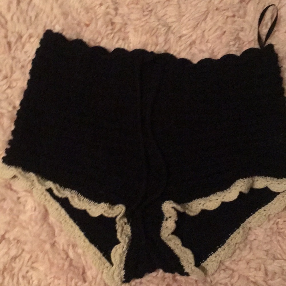 Knitted shorts perfect for a festival